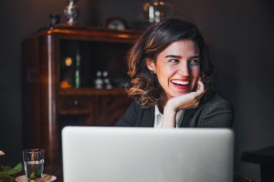 Woman on computer